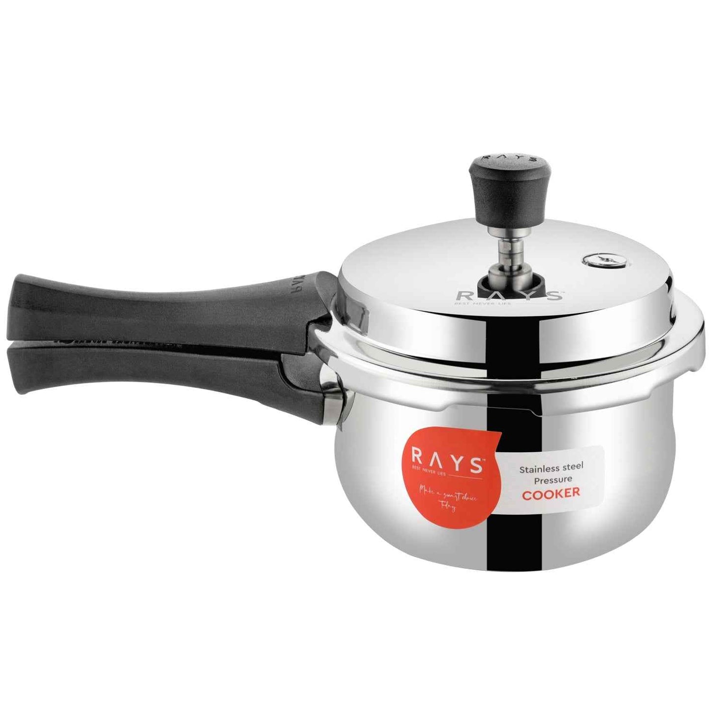 Stainless Steel Rays Fusion Pressure Cookers With Outer Lid (2.5 Litres / 5-Year warranty,  ISI Number :- 2347, BIS Number :- CM/L -7600164310