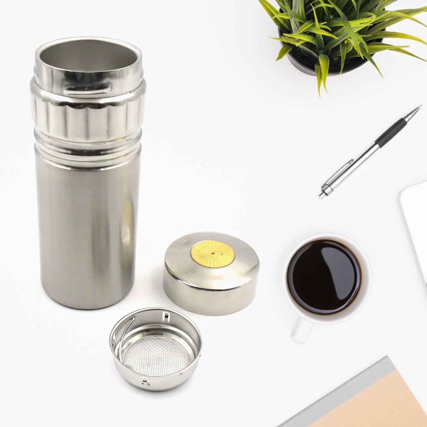 Vacuum Insulated Stainless Steel Flask (1 Pc) - Leak Proof, Hot & Cold