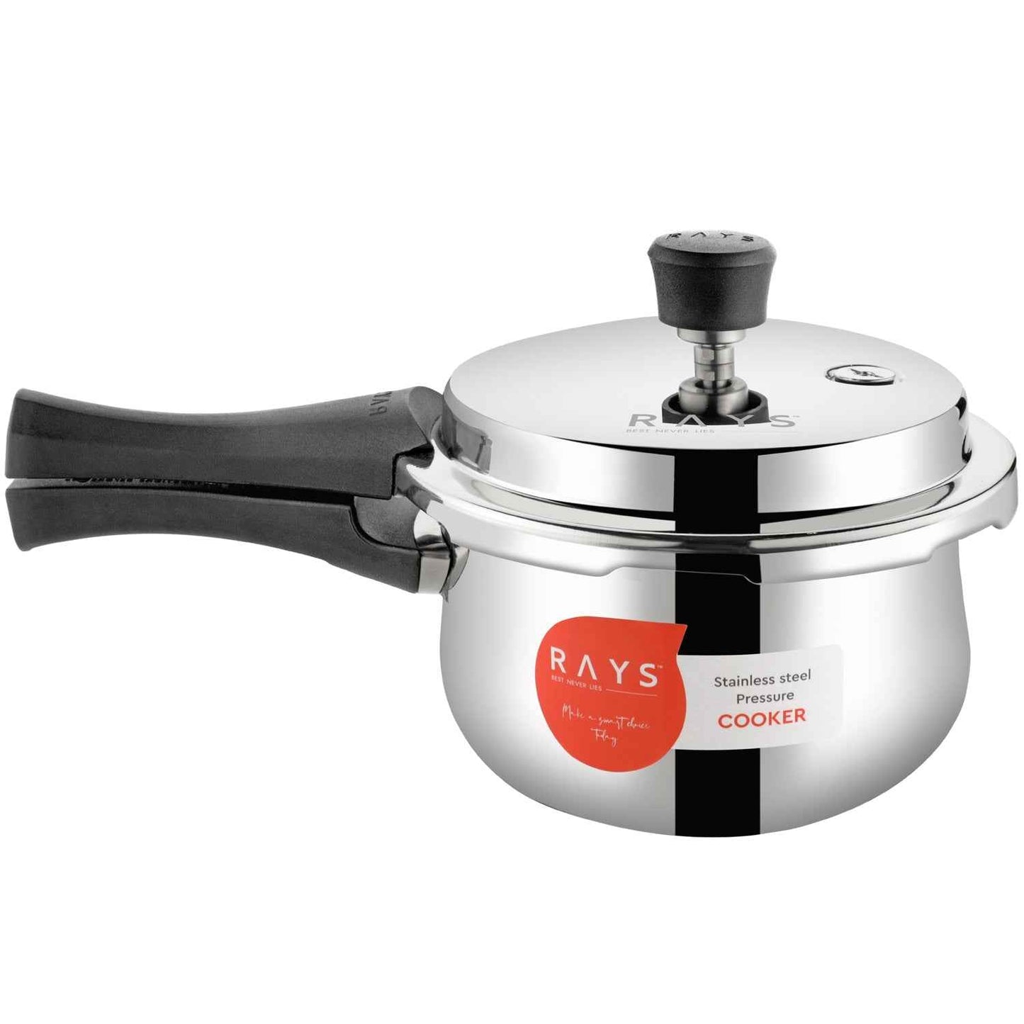 Stainless Steel Rays Fusion Pressure Cookers With Outer Lid (3.5 Litres / 5-Year warranty,  ISI Number :- 2347, BIS Number :- CM/L -7600164310