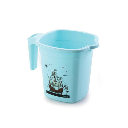 Plastic Bathroom Accessories Set 6 pcs Bath Set Bathroom Bucket with Dustbin Mug, Stool, Soap Case,Tub (MOQ :- 4 Pc / Mix Color )