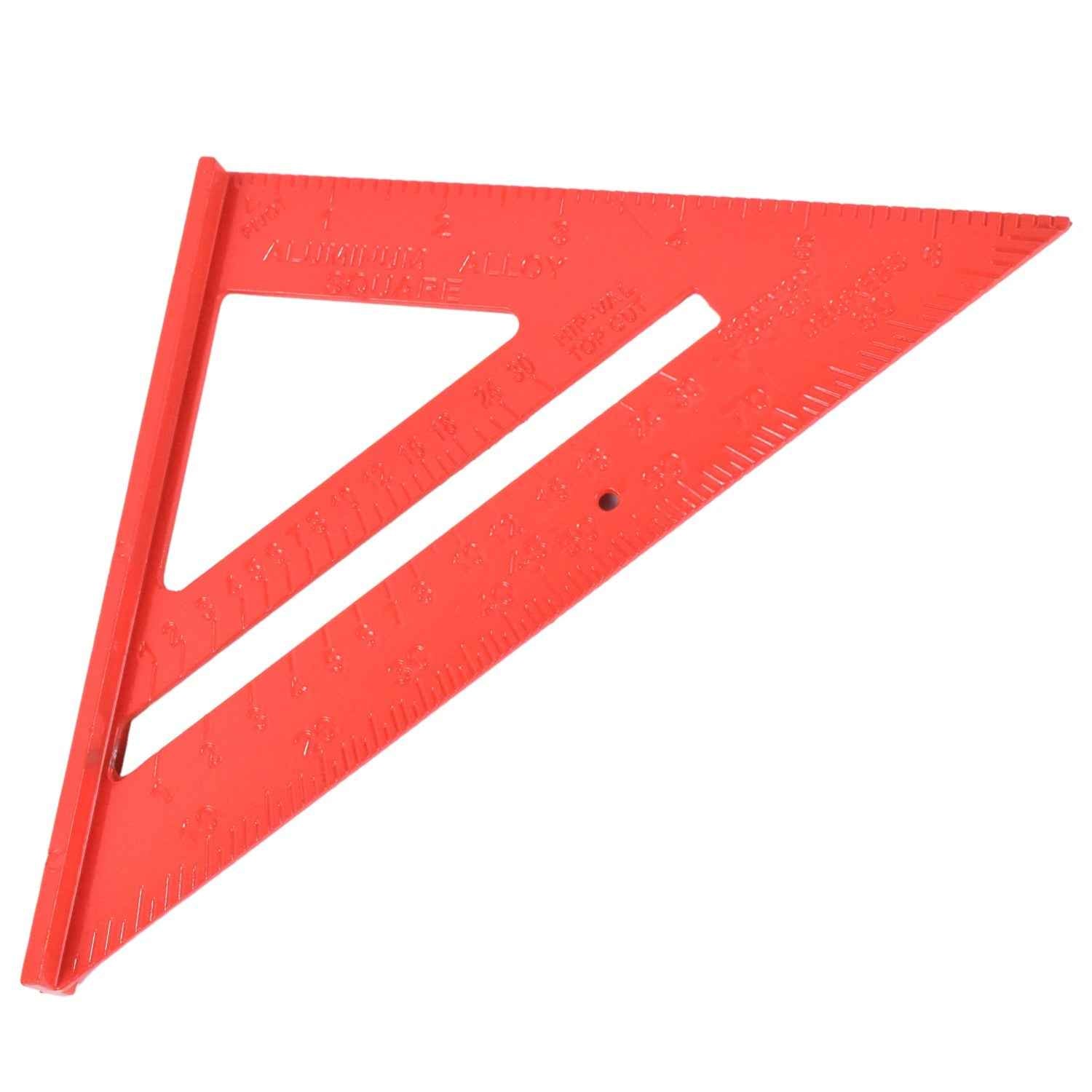 Double Side Scale Triangle / Ruler Measurement Hand Tool (1 Pc / Red)