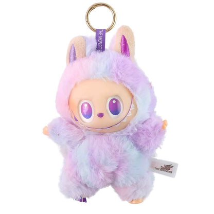 Light Purple Plush Toy Cartoon Keychain with Hook Colorful Light Purple Have a Seat Vinyl Plush Blind Box (1 Pc)