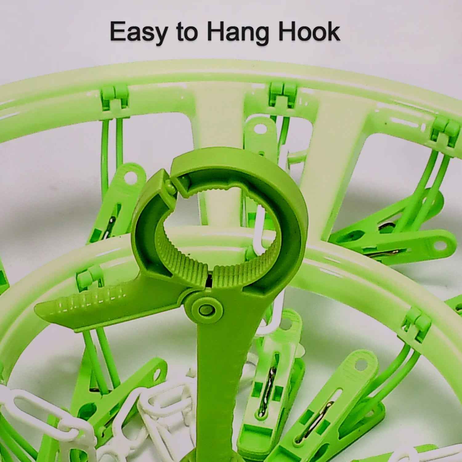 PLASTIC ROUND CLOTH DRYING HANGING HANGER ( 15 CLIPS )