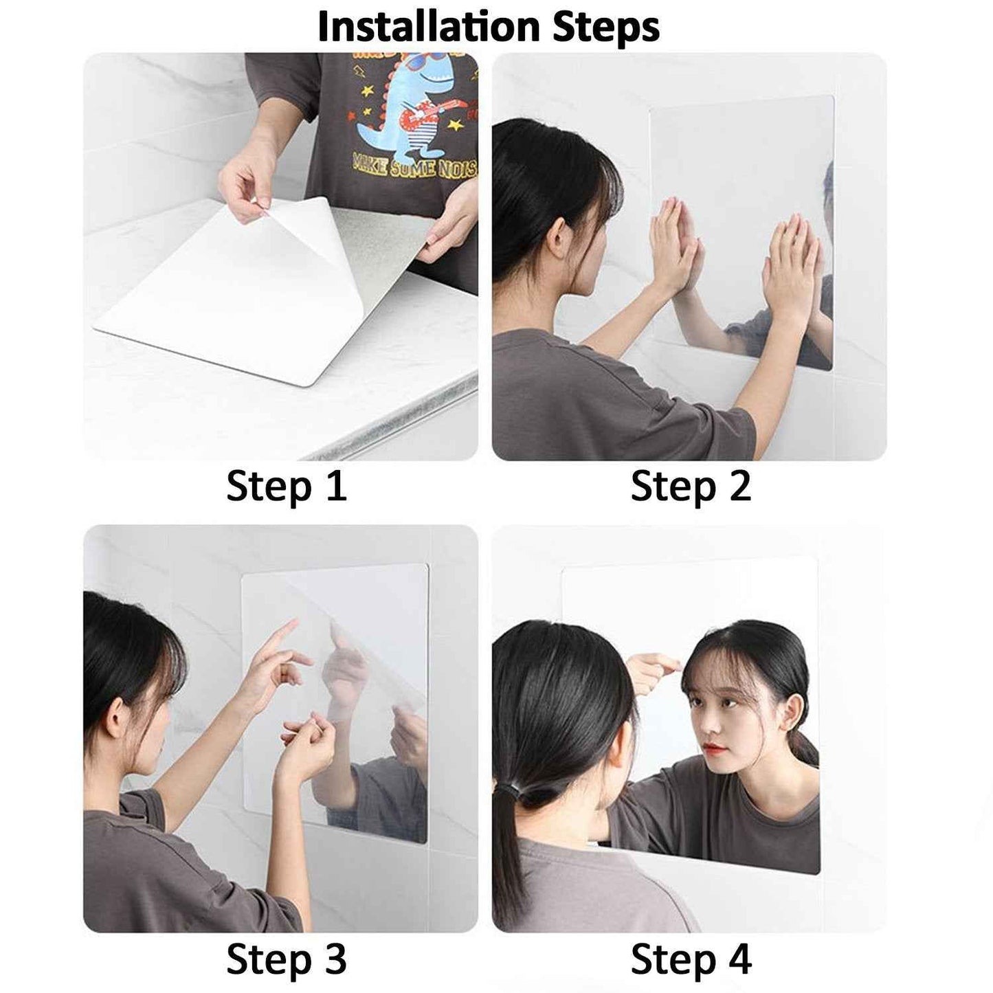 3D Mirror Wall Stickers for Wall (3 Pcs Set)