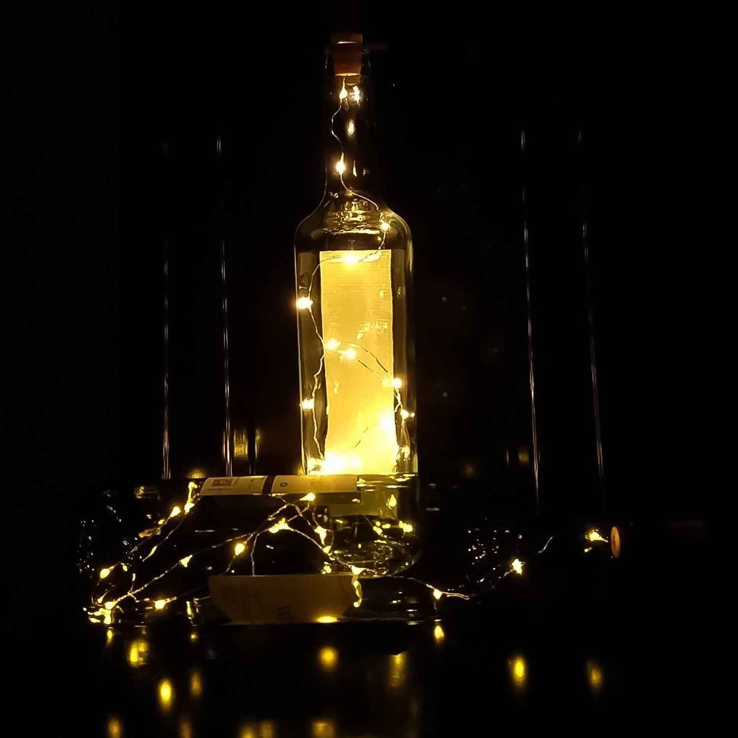 Wine Bottle Cork LED String Light – 2M Cable, Battery Operated, Warm White (1 Pc)