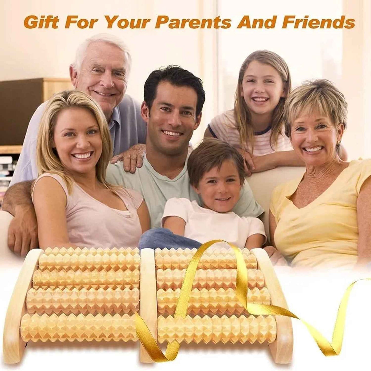 Wooden Foot Massager Roller Reflexology Foot Massager for Increase Blood Circulation and Plantar Fasciitis Relieve Pain
