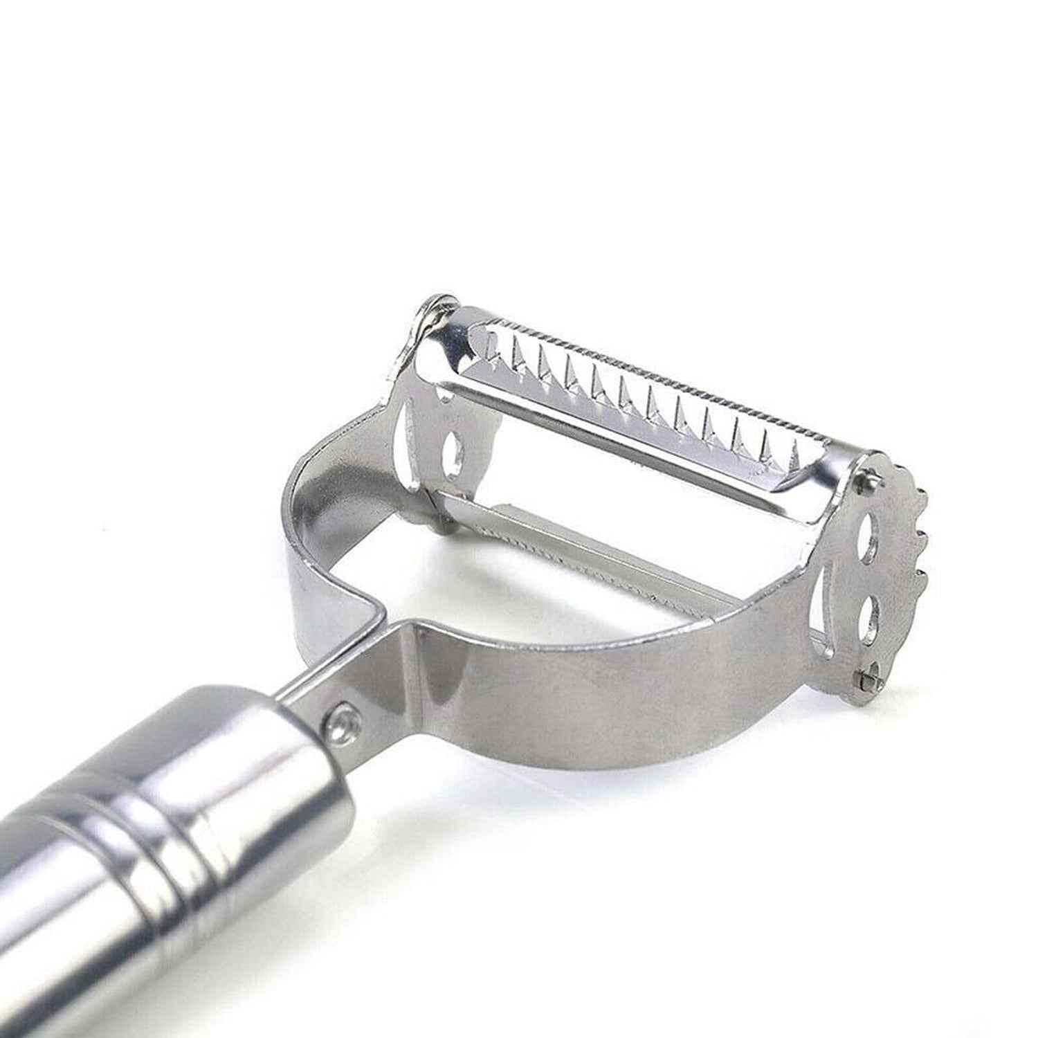 Stainless Steel 2-in-1 Potato Peeler - Multifunctional Julienne Cutter for Vegetables & Fruits