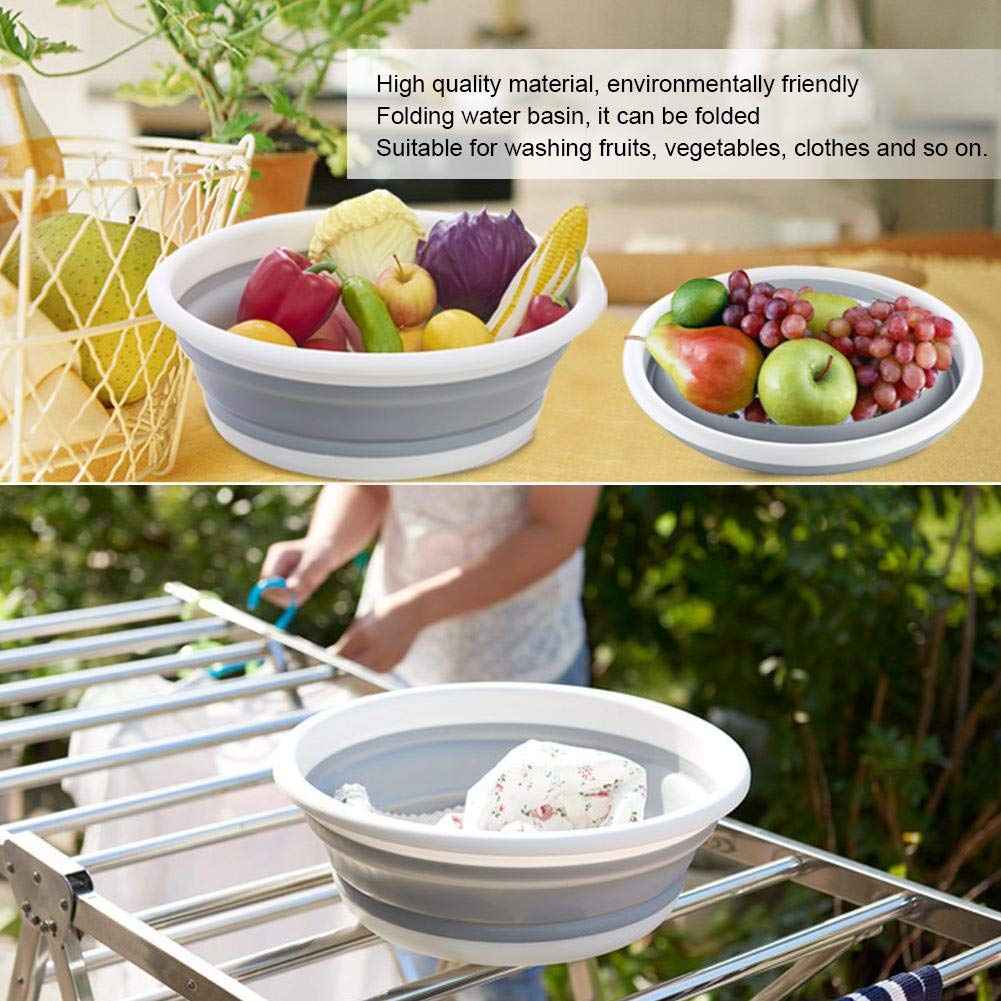 Portable Folding Wash Basin for Travel, Lightweight Water Basin for Clothes & Vegetables