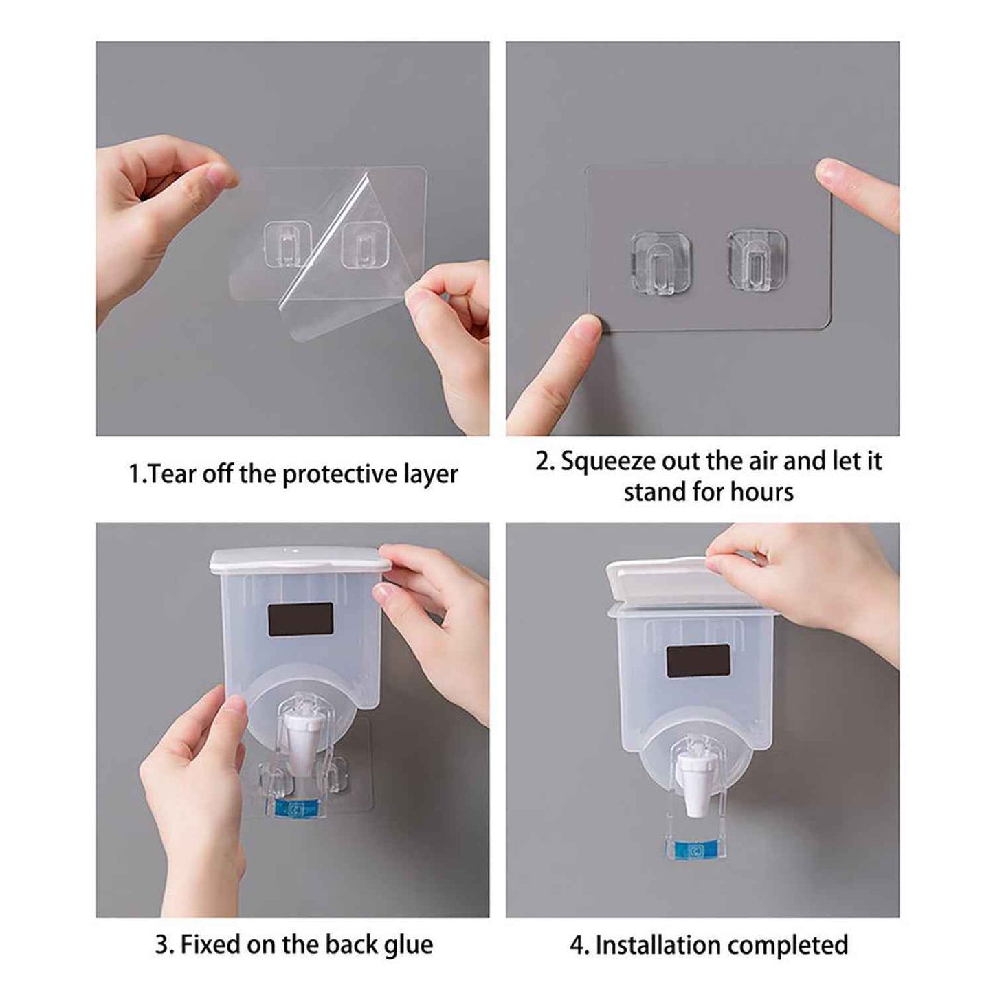 Wall Mounted Automatic Sauce Press Bottle - Container Box - Oil Vinegar Storage Dispenser Kitchen Tool