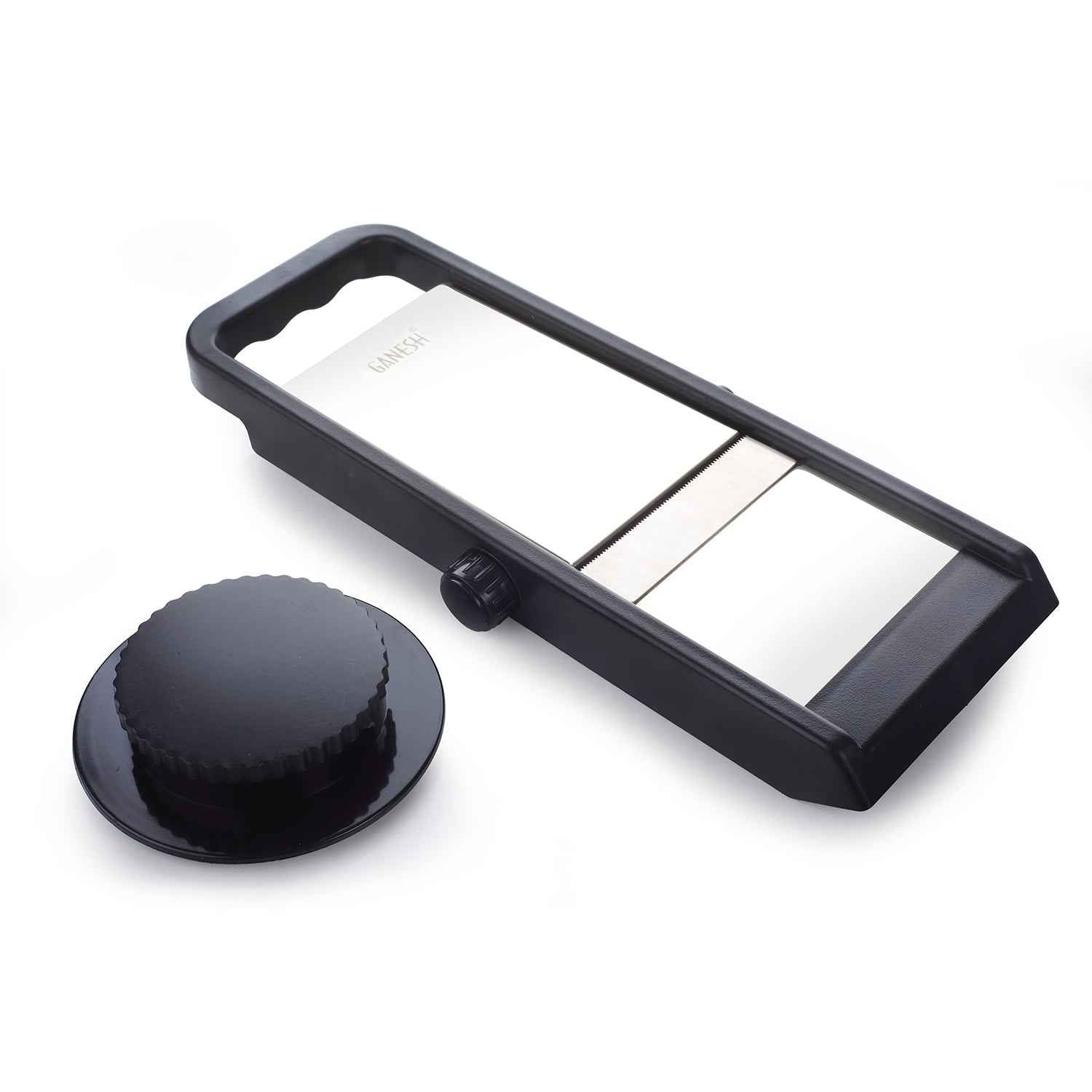 Ganesh Adjustable Plastic Slicer, 1-Piece, Black / Silver
