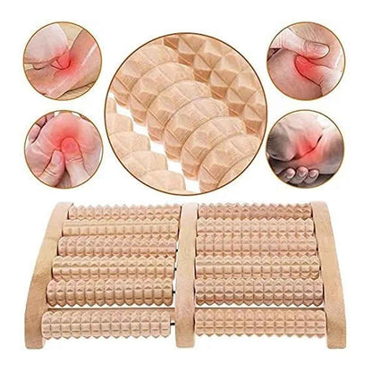 Wooden Foot Massager Roller Reflexology Foot Massager for Increase Blood Circulation and Plantar Fasciitis Relieve Pain