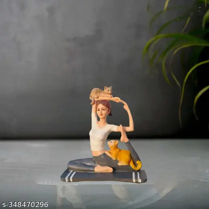 Kraphy Asana Cute Figurine Made of polystone Healthy Lifestyle 