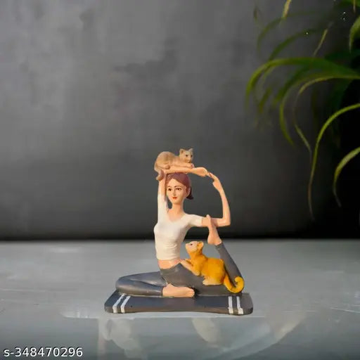 Kraphy Asana Cute Figurine Made of polystone Healthy Lifestyle 