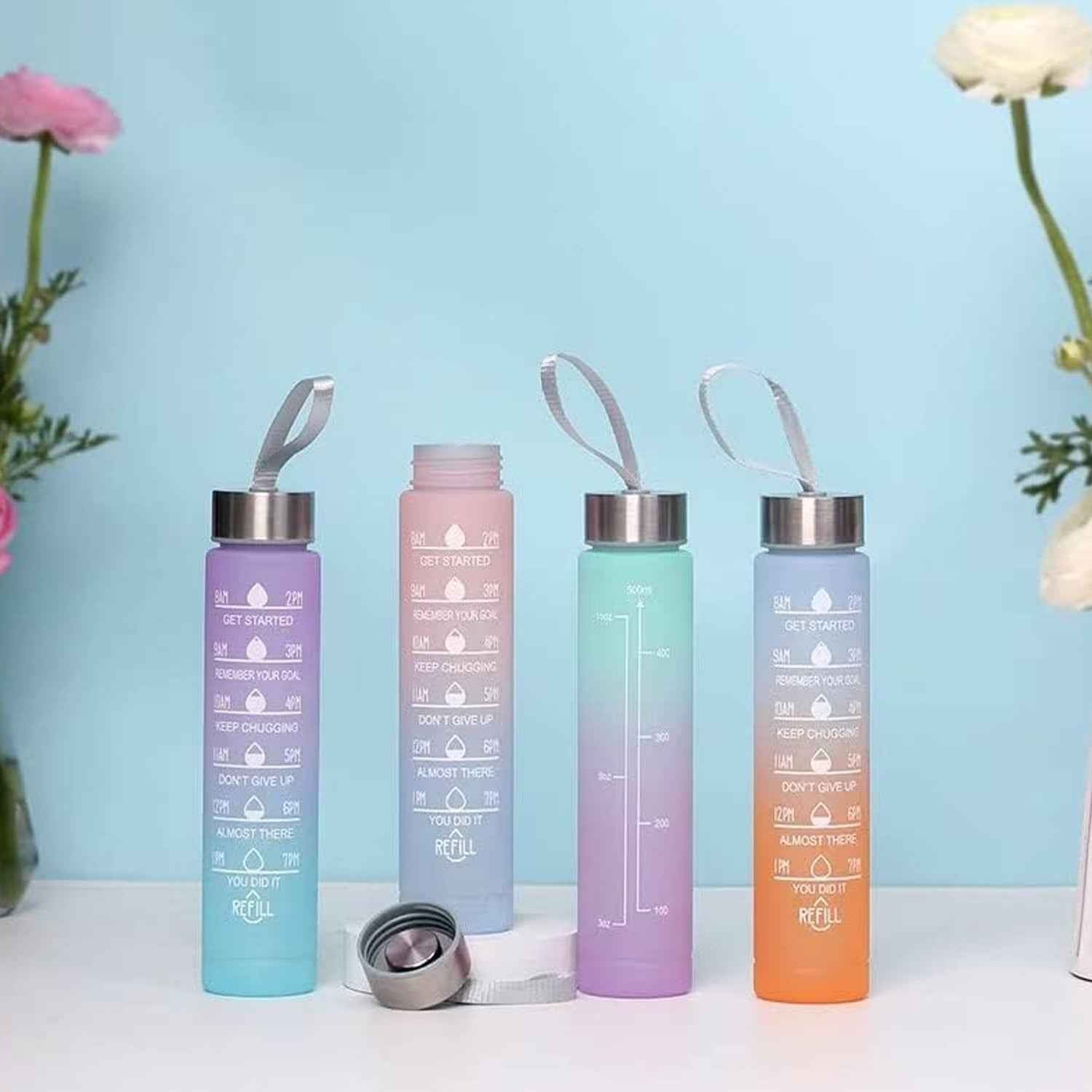 Plastic Motivational Water Bottle (300 ML)