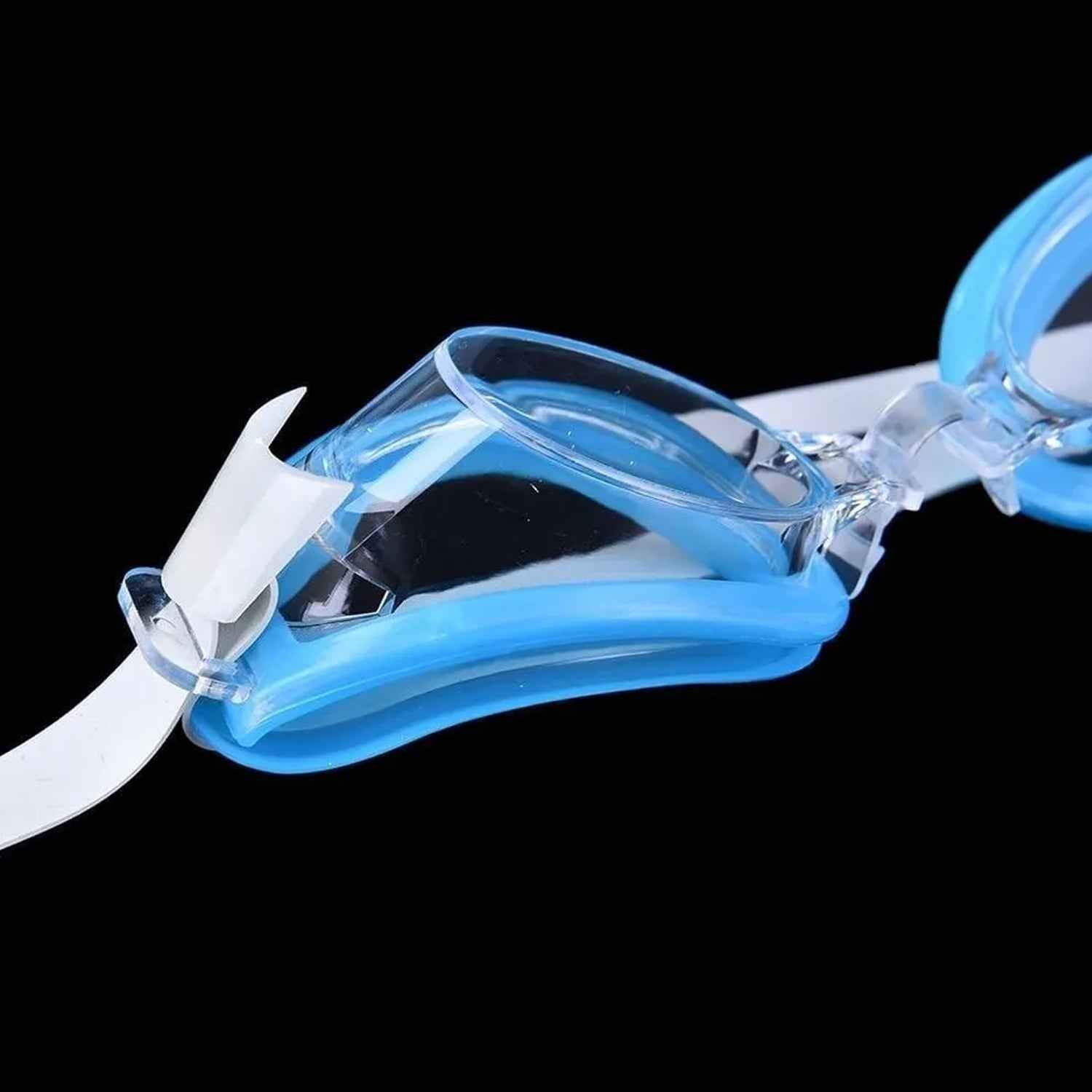 Swimming Goggles with Ear & Nose Plugs, Adjustable, Anti-Fog & Waterproof