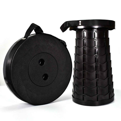 Foldable Retractable Height Adjusting Stool Space Saving Telescopic Stool for Fishing Hiking Stool for Adults and Kids.
