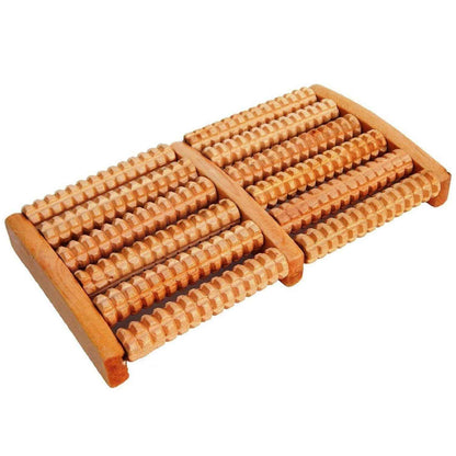 Wooden Foot Massager Roller Reflexology Foot Massager for Increase Blood Circulation and Plantar Fasciitis Relieve Pain