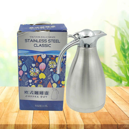 Vacuum Insulated Kettle Jug (Stainless Steel): 1.5L Sizes
