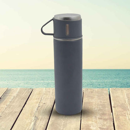 Stainless Steel Vacuum Insulated Water Bottle With Coffee / Tea Mug (500 ML)