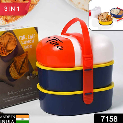 Customize Mr. Chef Smart Lunch Box Capsule shape strap-on lunch box with water bottle and handle