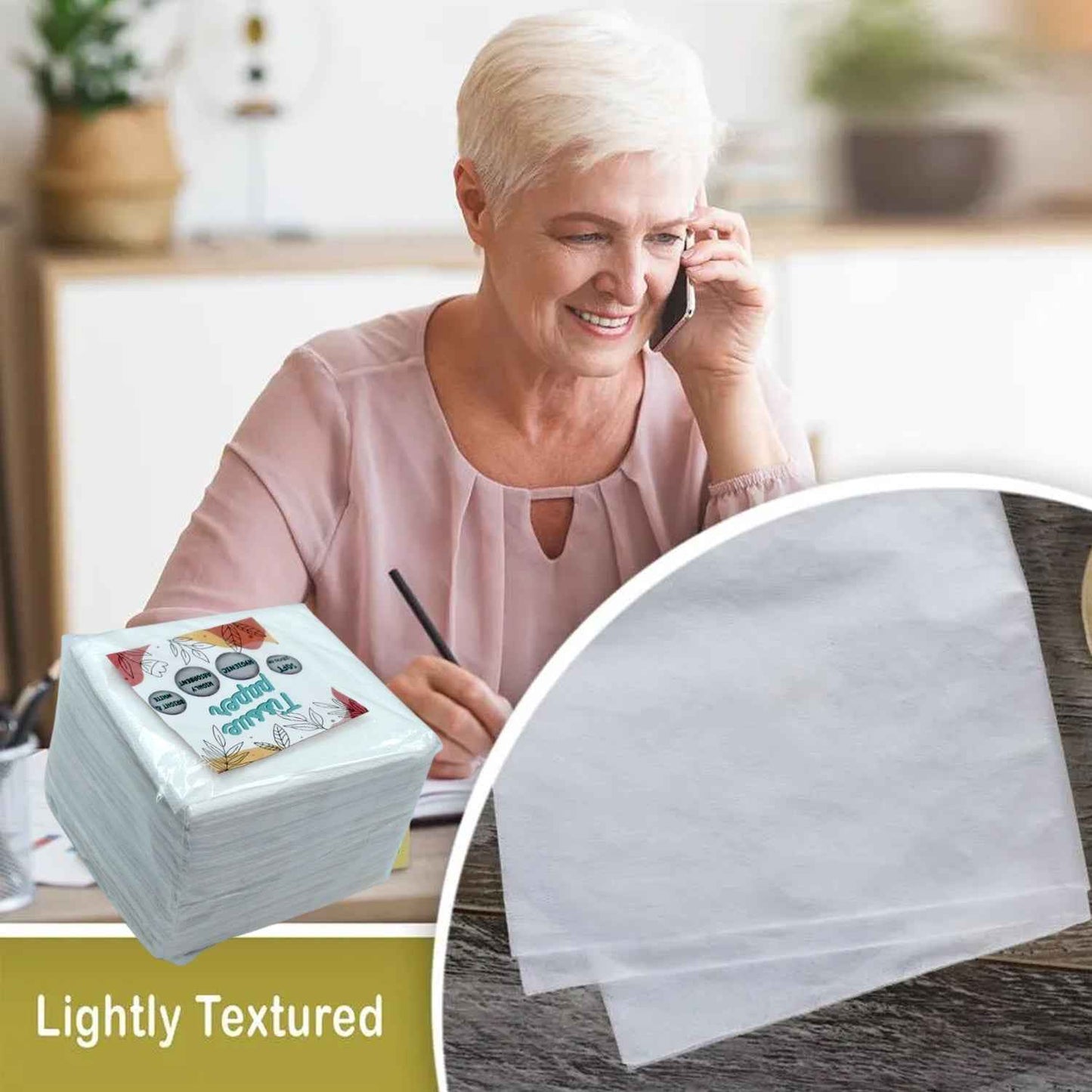 Tissue Paper For Wiping And Cleaning Purposes Of Types Of Things (100 Pcs Set Approx)