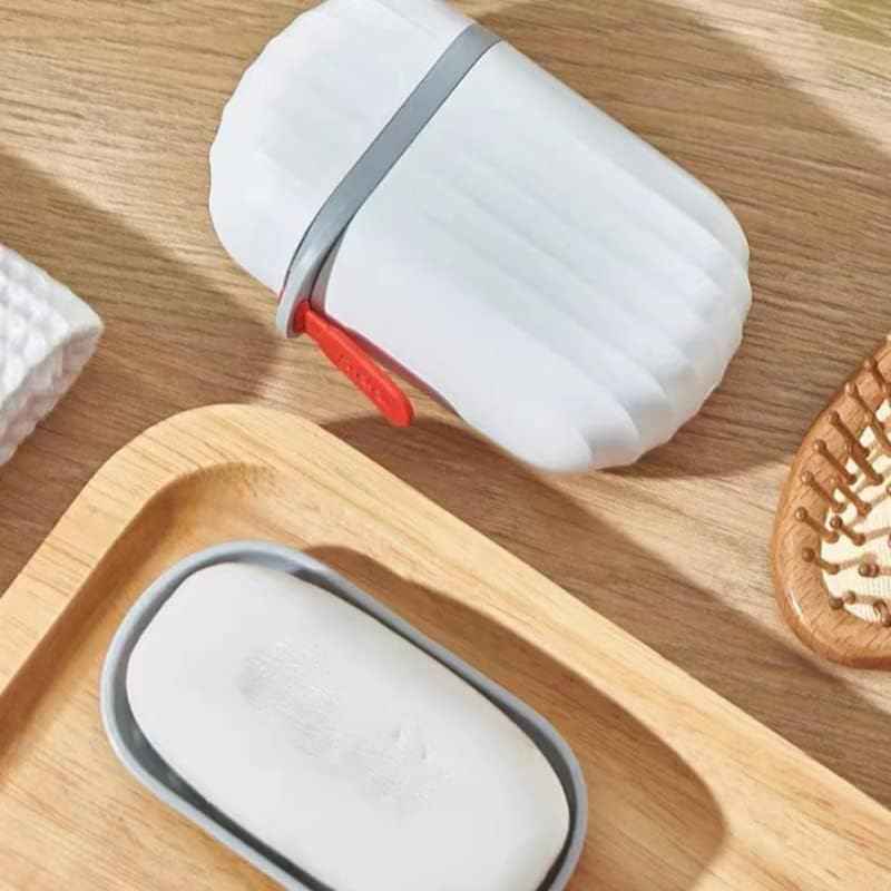 Stylish Soap Box with Secure Seal for Travel, Bathroom, Camping ,Sabudani (1 Pc)