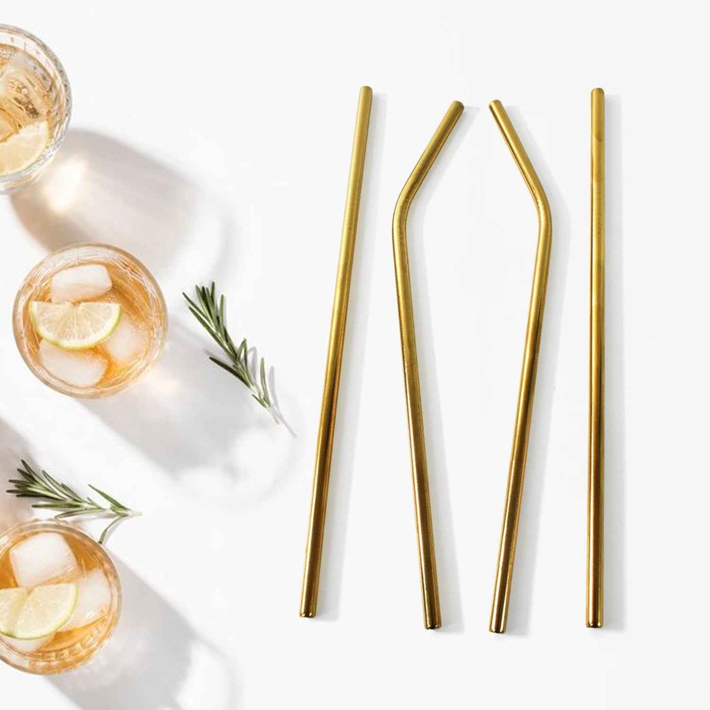 Reusable Stainless Steel Straw with cleaning Brush (5 Pcs Set)
