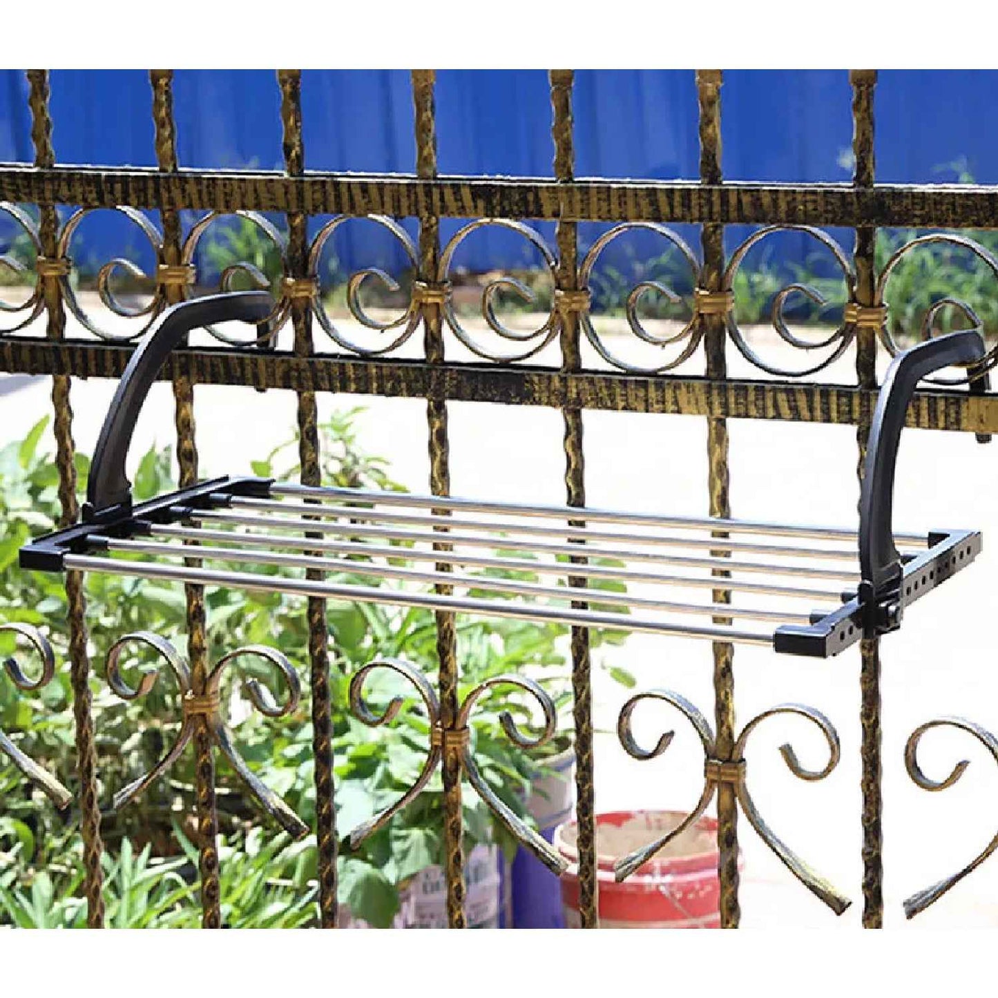 Steel Small Hanging Rack Cloth Drying Rack for Home, Balcony, and Window