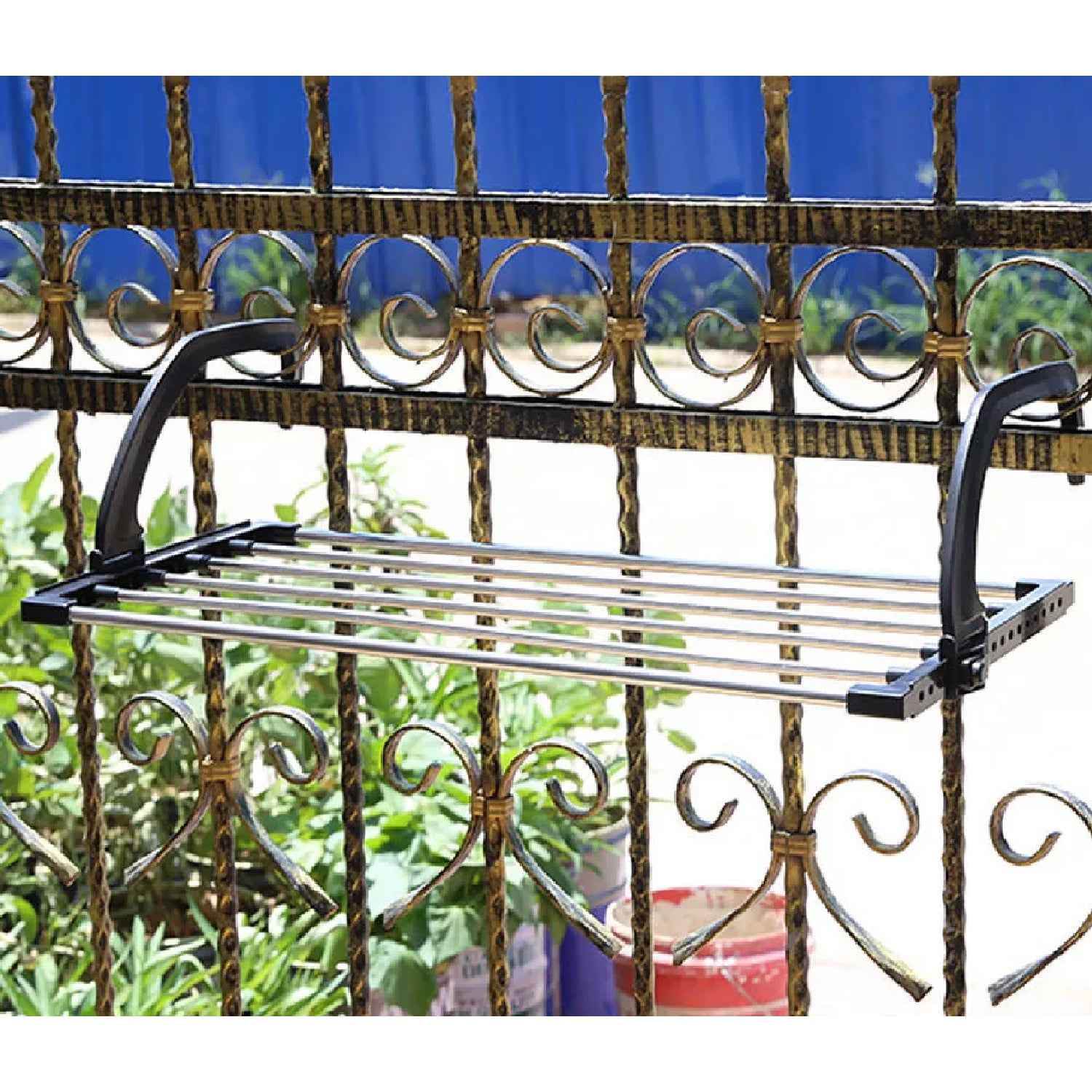 Steel Small Hanging Rack Cloth Drying Rack for Home, Balcony, and Window