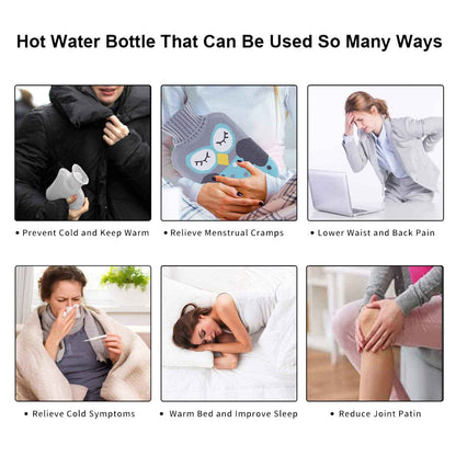 Black Hello Kitty Small Hot Water Bag with Cover – Pain Relief & Warmer