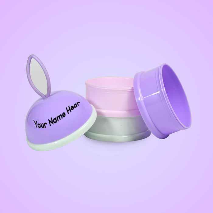Customized 3 Layer Cute Portable Baby Food Milk Powder Storage Box Bottle Container Milk Powder Baby Food Container Bowl (Mix Color)