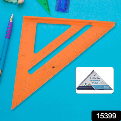 Double Side Scale Triangle / Ruler Measurement Hand Tool (1 Pc / Orange)