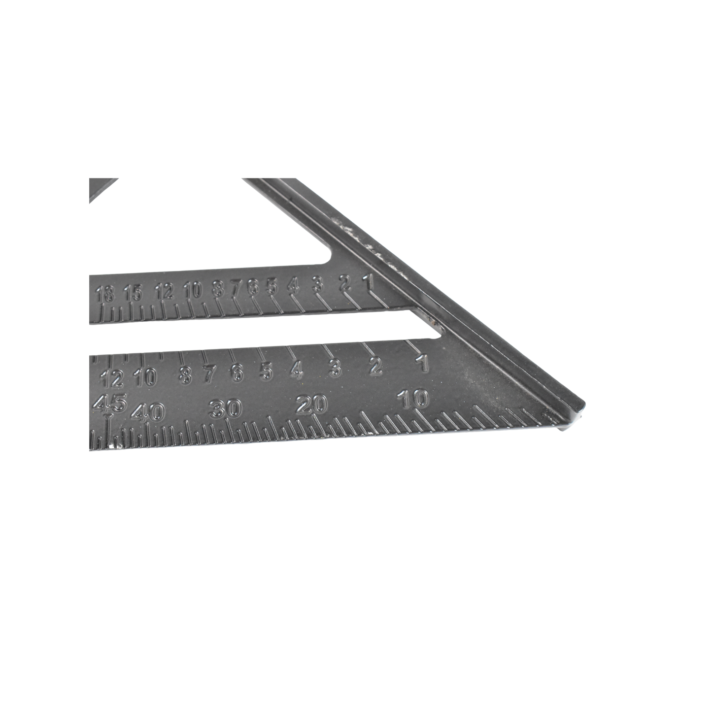 Double Side Scale Triangle / Ruler Measurement Hand Tool (1 Pc / Black)