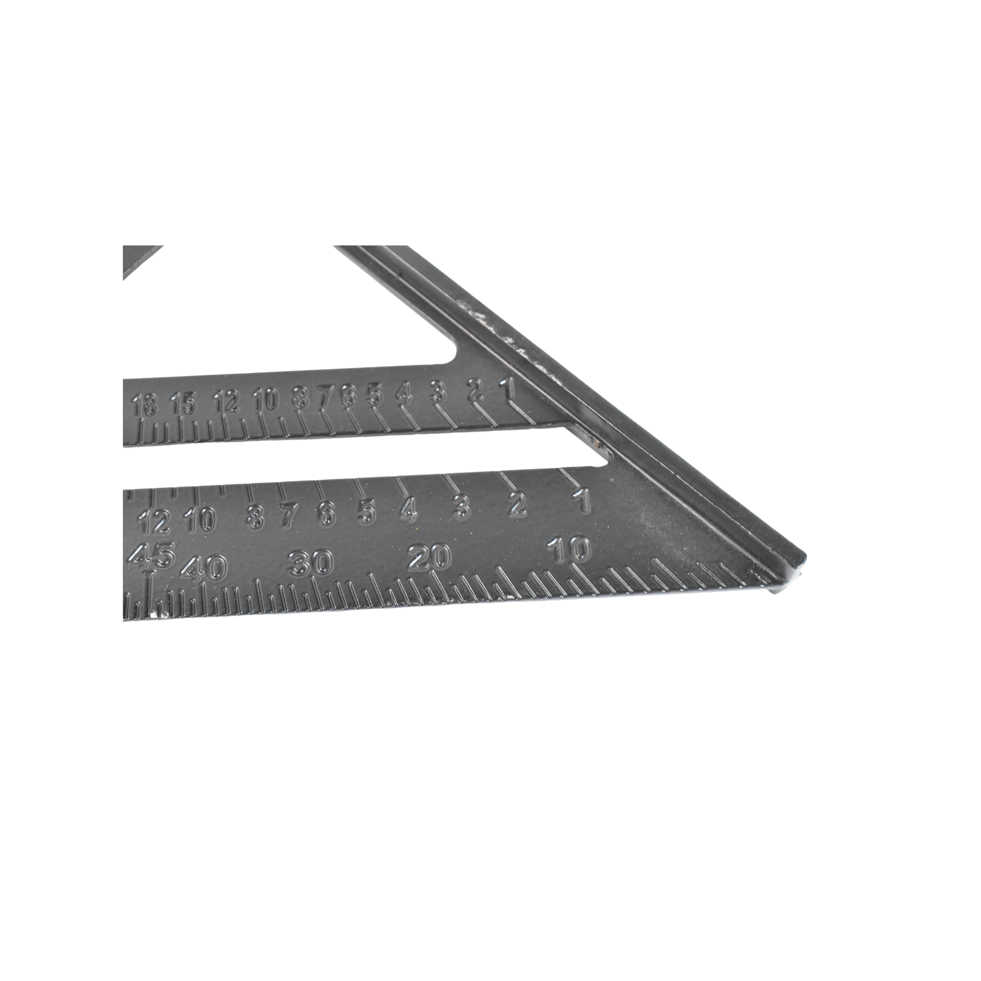 Double Side Scale Triangle / Ruler Measurement Hand Tool (1 Pc / Black)