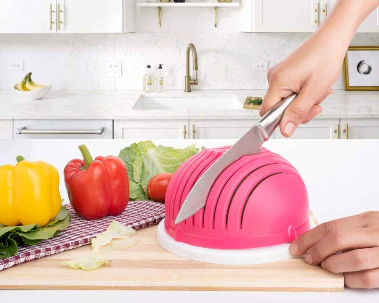 Multipurpose Salad Cutter Bowl Easy to 60 Seconds Salad Maker Kitchen Tools