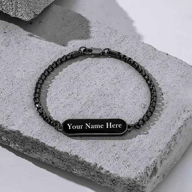 Black Customize Bracelet, Gift Bracelet (1 Pc)
