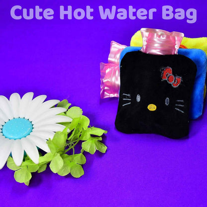 Black Hello Kitty Small Hot Water Bag with Cover – Pain Relief & Warmer