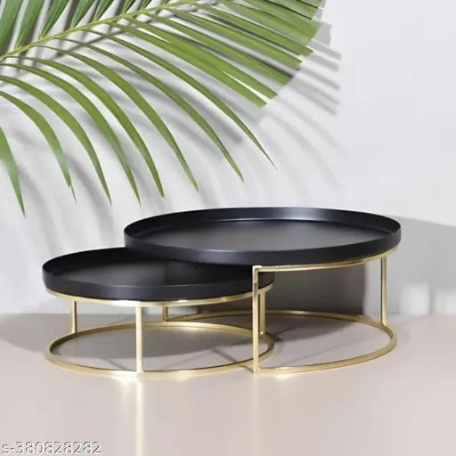 Kraphy Metal Cup Cake Stand White and Gold Multipurpose Steel Server Tabletop (Pack of 2) 