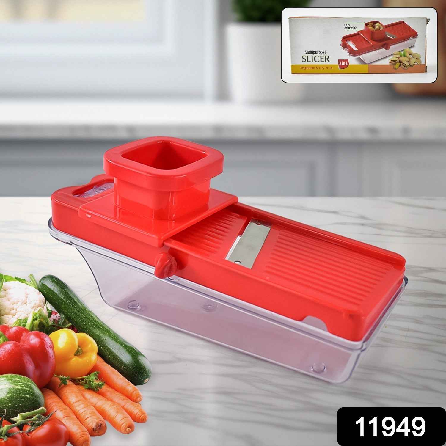 2-in-1 Multipurpose Dry Fruit Cutter & Vegetable Slicer