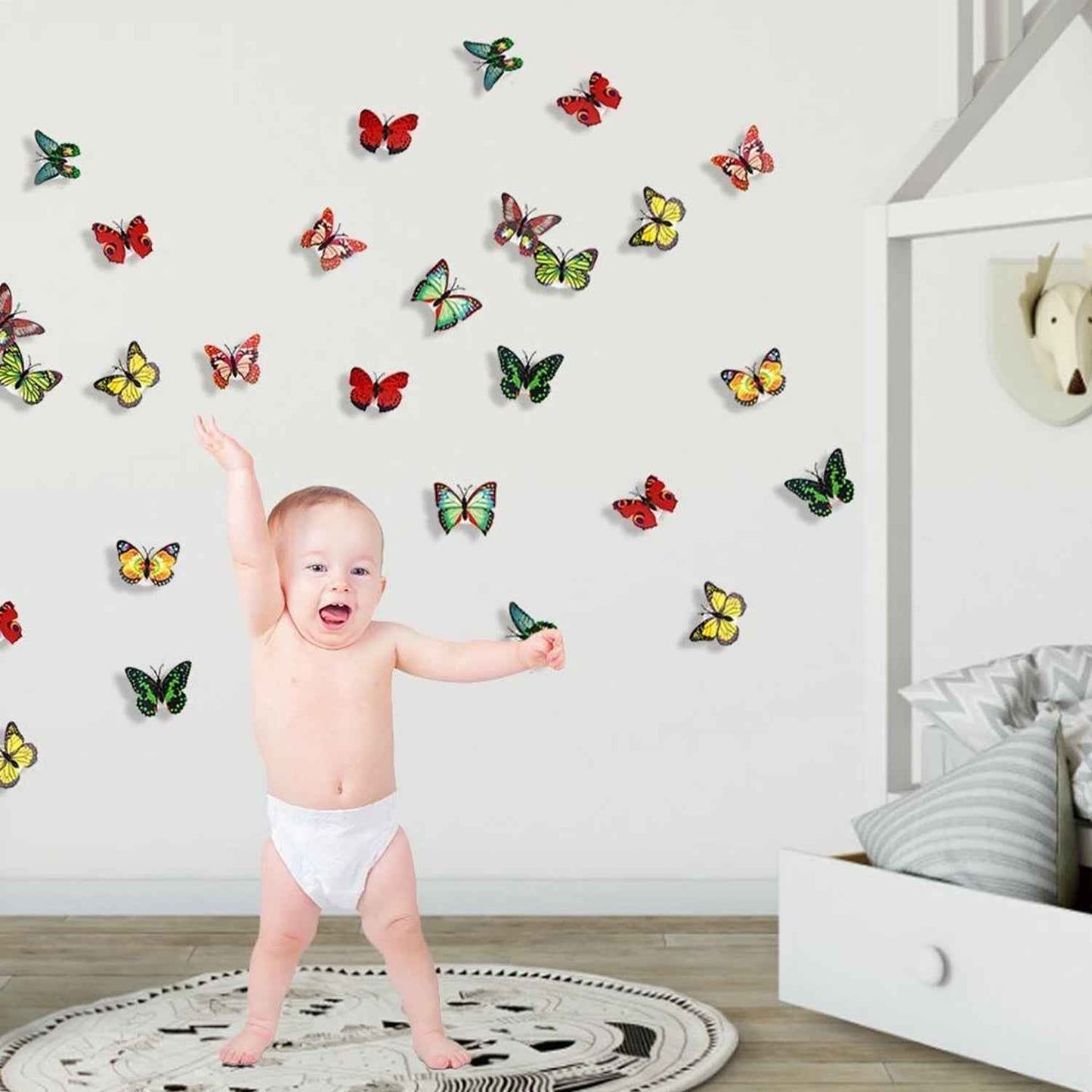 The Butterfly 3D Night Lamp Comes with 3D Illusion Design Suitable for Drawing Room, Lobby.
