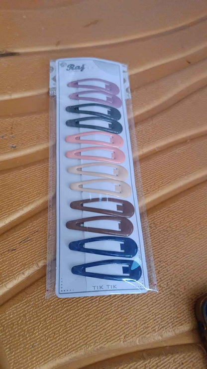 Metal Hair Clips Set (12 Pcs Set), Hair accessories