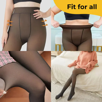 Girls Warm Translucent Winter Thermal Legging