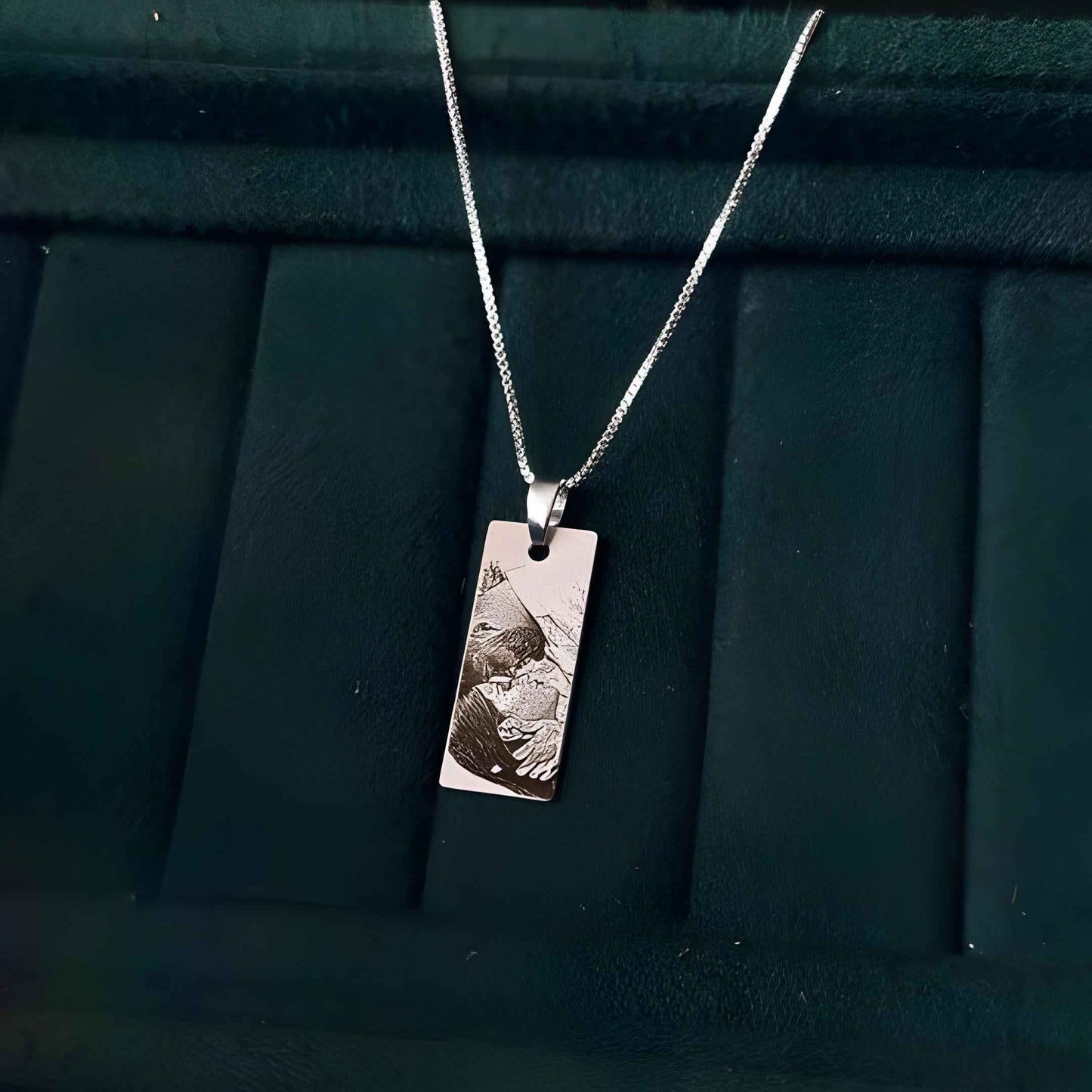 Custom Engraved Eye Pendant Necklace - Personalized Jewelry for Women | Unique Photo Pendant Gift for Birthdays & Anniversaries