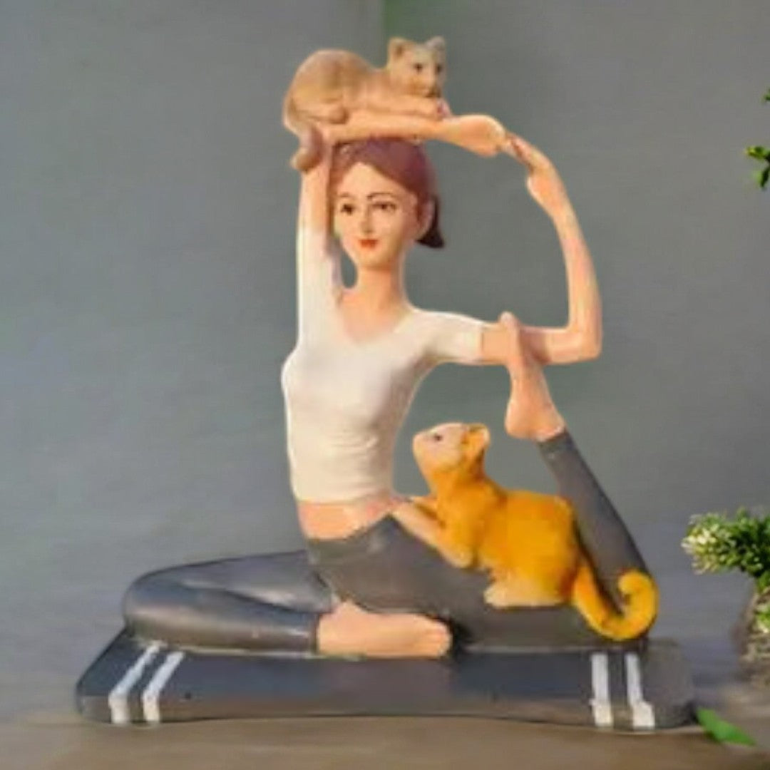 Kraphy Asana Cute Figurine Made of polystone Healthy Lifestyle 