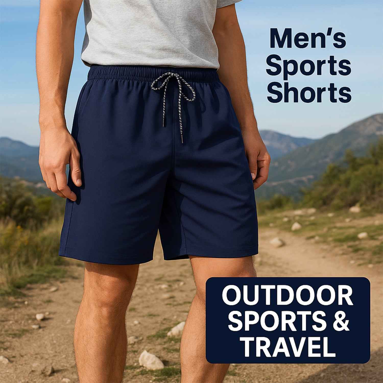 Men’s Sports Shorts with Side Stripe