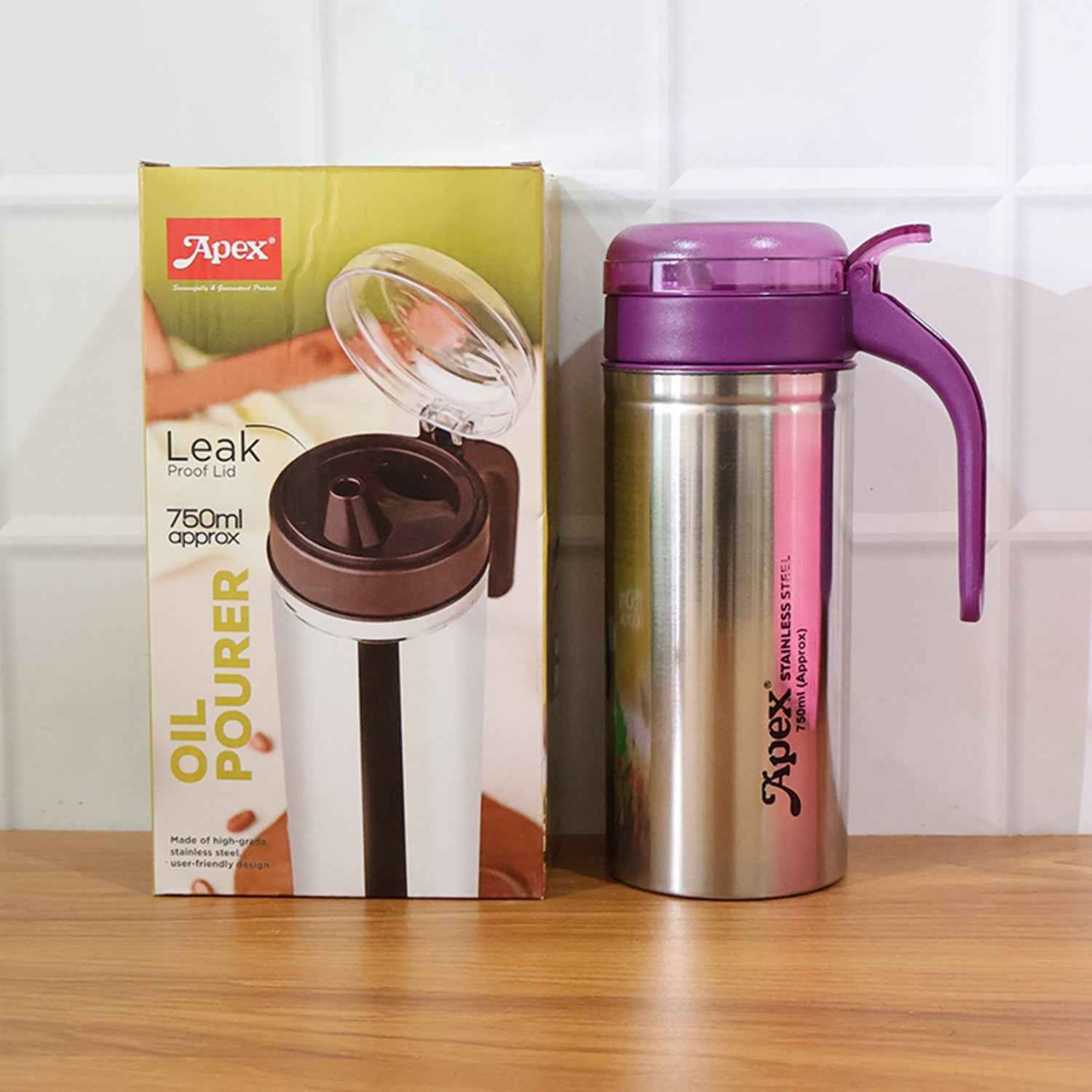 Apex 750ml Approx. Stainless Steel Oil Pourer (1 Pc)