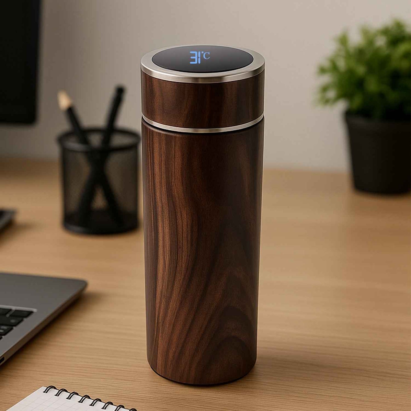 Luxury Digital Temperature Display Smart Flask – 450 ML Approx (1 Pc)