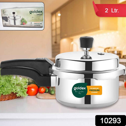 Aluminium Unique Goldex Pressure Cookers With Outer Lid (2 Litres / 5-Year warranty,  ISI Number :- 2347, BIS Number :- CM/L -7600164310