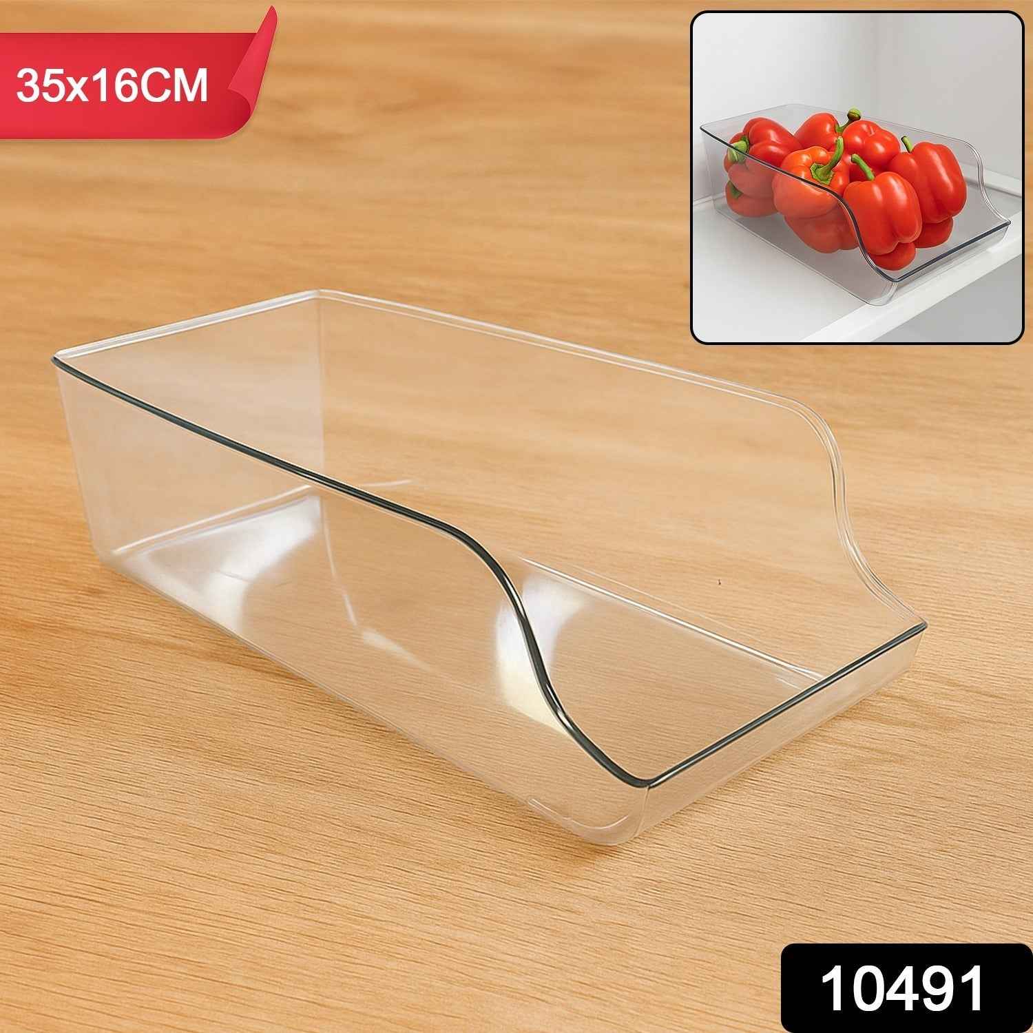 Transparent Plastic Storage Bin Box (35x16cm / 1 Pc)