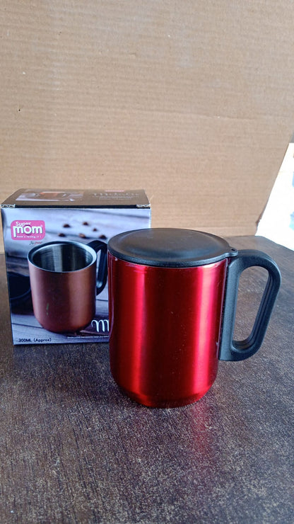 Supermom Stainless Steel Metallic Coffee Mug Approx 300ml, Tumbler (1 Pc)